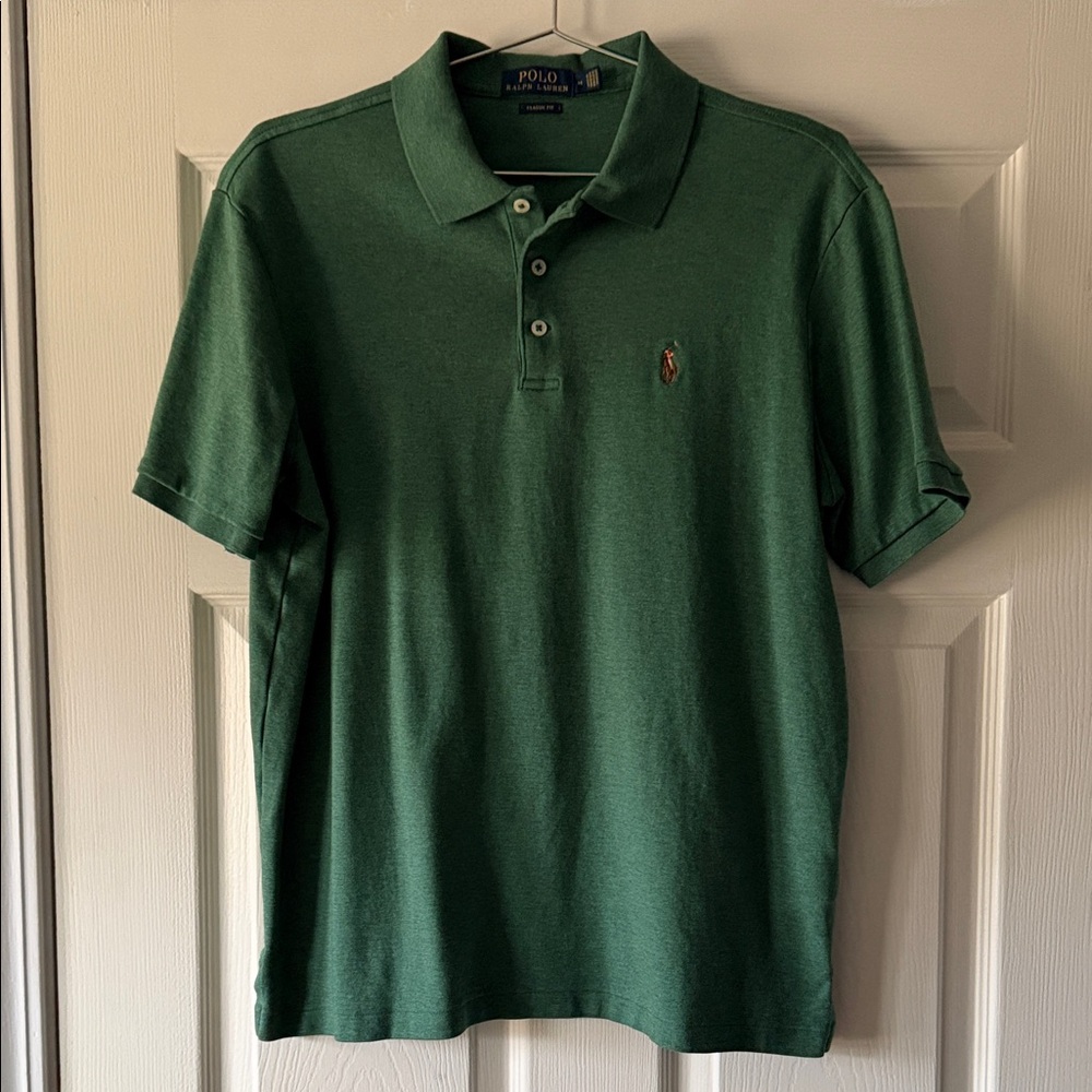 Polo by Ralph Lauren Men's Forest Green Polo Shirt. Size medium. Worn once.